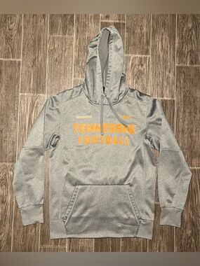 Nike Dri Fit Tennessee Volunteers Football Hoodie Mens Small Gray Pullover EUC